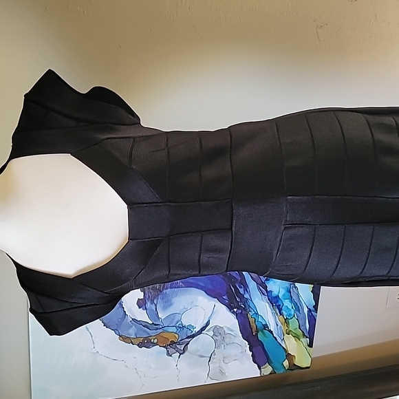 NWT Herve Leger Icon Stretch Bandage little black dress size S - Picture 12 of 12